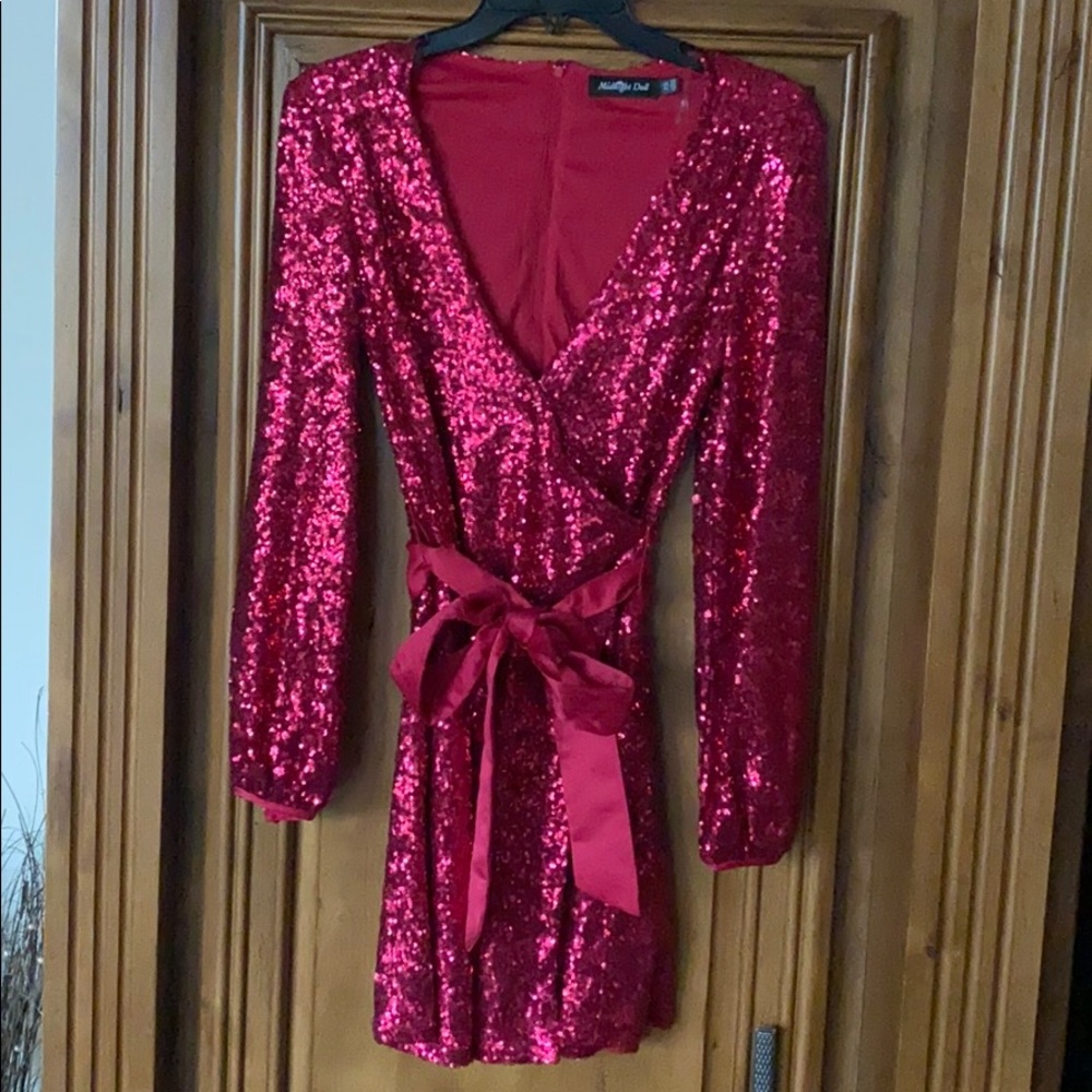 Gorgeous Pink/Fuchsia Dress with Satin Bow